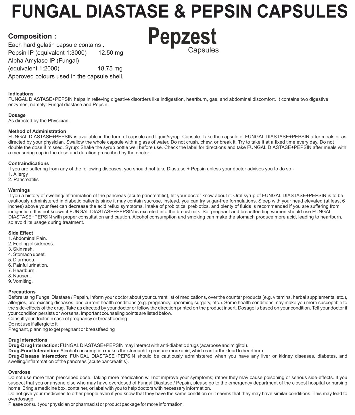 PEPZEST CAPSULE
